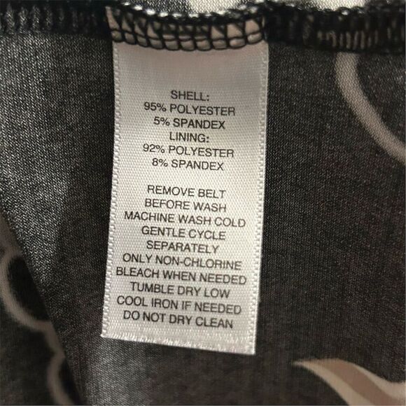 White House Black Market Women's Blouson Dress S Chain Link Print Black - Picture 11 of 16